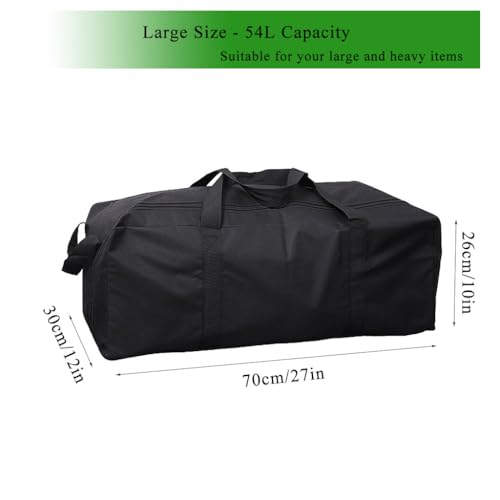 54L Lightweight Duffle Bag with Side Zipper, 0.99lbs Ultra Light 600D Waterproof Weekender Bag for Travel & Gym, 27 Inch Foldable Sports Bag for Men & Women, Packable Overnight Tote (54L) - size: 54L