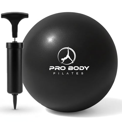 ProBody Pilates Ball Small with Pump - 9 Inch Small Exercise Ball - color: Black