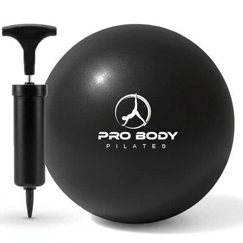 ProBody Pilates Ball Small with Pump - 9 Inch Small Exercise Ball - color: Black