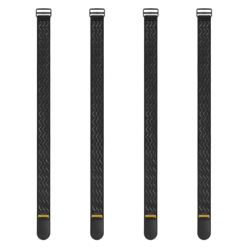 Trilancer Elastic Cinch Straps with Anti-Slip Strips, 32'' x 2'' (4 Pack) | Multipurpose Hook and Loop Bundling Straps for Hose, Cords, Bike, Luggage, Camping, Yoga Mats - size: 32"(4 pcs)