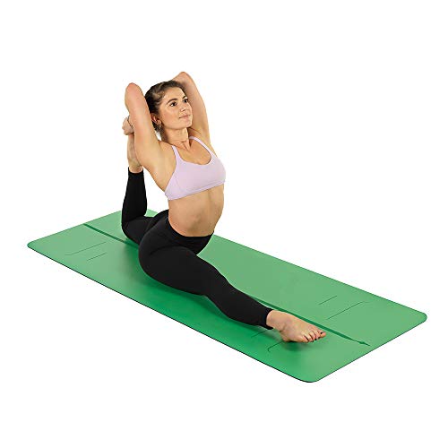 Liforme Evolve Yoga Mat - Patented Alignment Design, Advanced Non-Slip Grip - color: Green