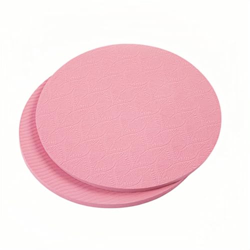 2-piece set yoga knee pads and exercise mats - super thick anti slip support for thick boards, gardening, push ups, knees, Pilates, and floor exercises - knees, elbows, wrists - color: pink