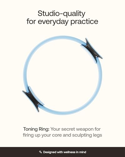 BetterMe Toning Pilates Ring – Magic Circle Pilates Ring for Strength & Flexibility – 15 Inch Fitness Ring for Home Pilates & Yoga Workouts - color: Serenity Blue