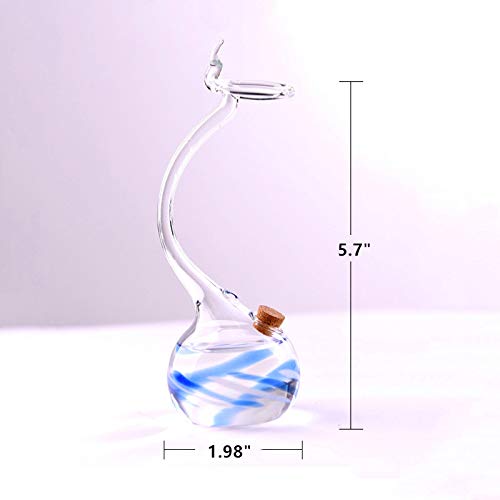 Earlyred Glass Dip Pen Washing Holder Crystal Inkwell Signature Fountain Pen Seat Office Student Graduation Birthday Present Gift (Penholder only)