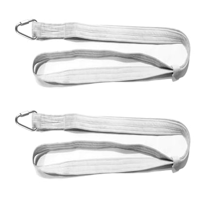 6.6ft 2m Aerial Loops Aerial Straps Ropes Aerial Acrobatics Body Loop Trapeze Circus Apparatuses Equipment Yoga Straps 1 pairs - color: Light Grey