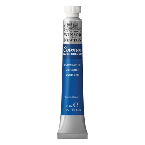 Winsor & Newton Cotman Watercolor Paint, 8ml Tube, Ultramarine | Introductory Watercolor made with Fine Art Pigments, Perfect for Beginners, Lightfast & Permanent, Good Tinting Strength - color: Ultramarine, style: 0.27-oz Tube