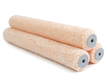 ROLLINGDOG 18 Inch Paint Roller Covers | 3/8" Nap 18" Microfiber Paint Roller Sleeves for Smooth and Semi-Smooth Surfaces, Ceiling, Wall, Floor, Decks Painting (3PC)
