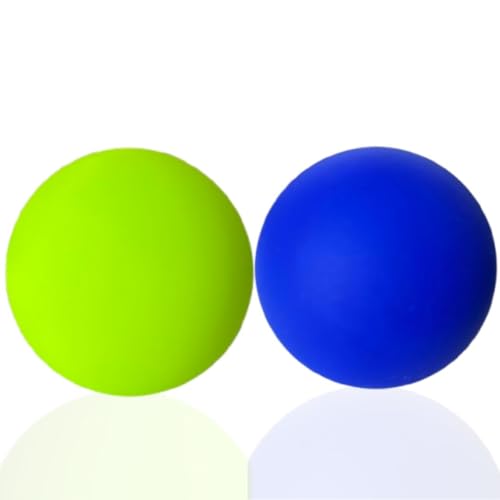 Lacrosse Massage Ball for Myofascial Release - Trigger Point Therapy, Muscle Knots - Yoga Therapy Balls for Deep Tissue - Foot Massage Ball for Plantar Fasciitis - 2 Firm Balls with 2.5" Each