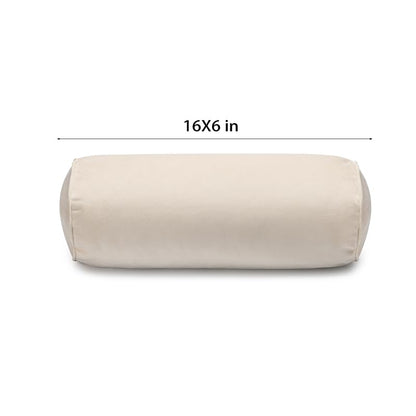 Neck Roll Pillow - color: Ivory (Vetlet)