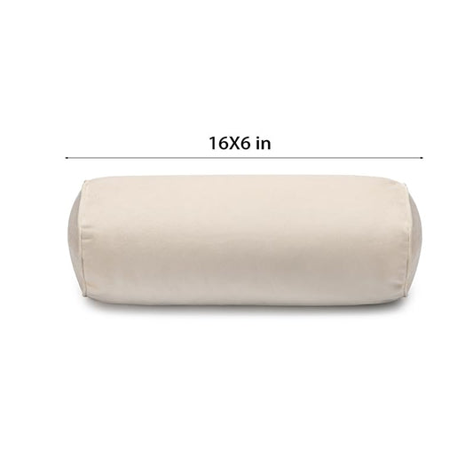 Neck Roll Pillow - color: Ivory (Vetlet)