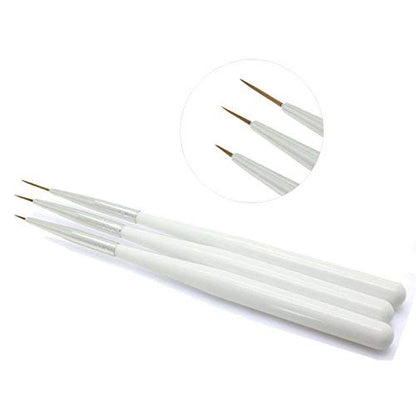 Set 3Pcs/Pack Fine Drawing Striping Liner Design Tips Nail Art Pen Brushes Brush Salon DIY Gel UV Manicure Tool gifts Multicolor