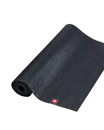 Manduka eKOLite Yoga Mat 71" - 4mm | Natural Rubber | Eco-Friendly | Soft Textured Surface | Natural Next-to-Skin Feel | 71 x 26 inches | Charcoal Grey - color: Charcoal, size: 71" x 24"