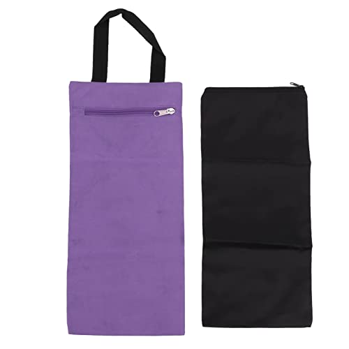 Yoga Sandbag, 3 Colors Zippered Design Oxford Cloth Material Bag, Rollable Foldable Weighted Fitness Bag for Adding Weight and Support - color: Purple - 41.5 x 18 cm