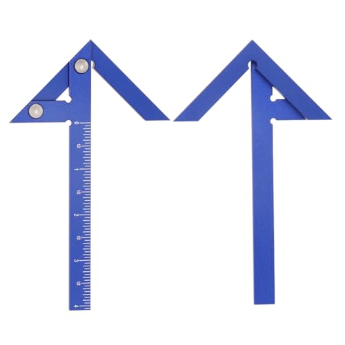 Aluminum Imperial Circle Center Positioning, 45/90 Degree Positioning Ruler, Right Angle Positioning, Centerline Positioning, Multi-Function Arrow Ruler, High-Precision Measuring Ruler,044BL - color: Blue(Imperial)