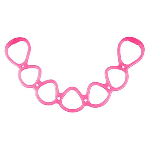 7 Ring Stretch Resistance Exercise Band, Workout Bands Yoga Stretching for Home Fitness, Foot, Leg and Arm Exerciser Stretch Band, Center Workout Walking Exercise - color: Pink