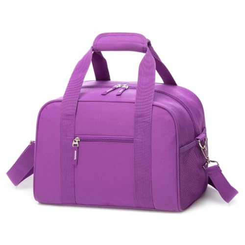 Searock 14-Inch Small Gym Bag for Men & Women, Mini Duffle Bag for Travel | Lightweight Carry On Duffel Bag for Travel, Sports, Fitness & Workout, Purple - color: Purple