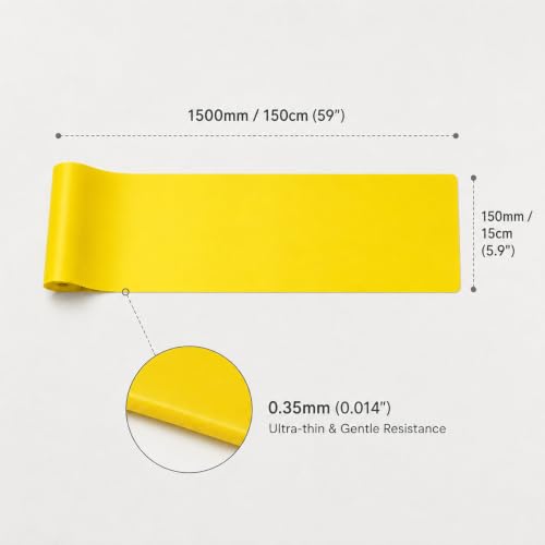 Resistance Band Portable Elastic Fitness Stretch Band for Yoga, Pilates, Home Strength Training and Athletic Tension Exercises - color: Yellow
