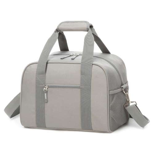 Searock 14-Inch Small Gym Bag for Men & Women, Mini Duffle Bag for Travel | Lightweight Carry On Duffel Bag for Travel, Sports, Fitness & Workout, Grey - color: Grey