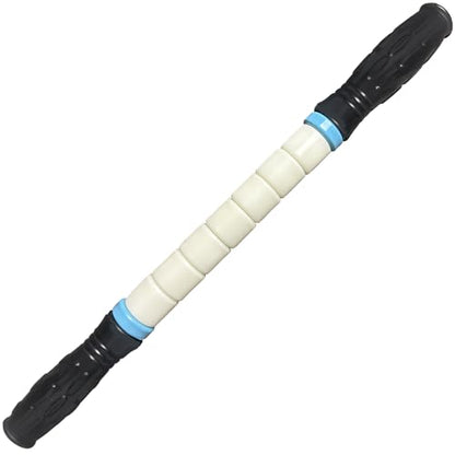 Muscle Roller Stick Ctwctr Massage Roller for Lymphatic Drainage, Cellulite Massager, Leg Massager for Circulation and Pain Relief, Deep Tissue & Trigger Point Massage - color: White