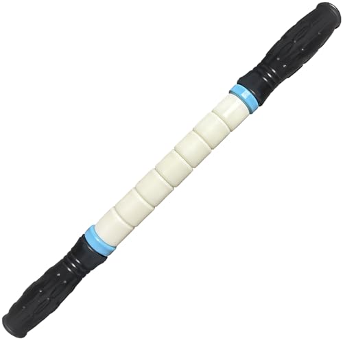 Muscle Roller Stick Ctwctr Massage Roller for Lymphatic Drainage, Cellulite Massager, Leg Massager for Circulation and Pain Relief, Deep Tissue & Trigger Point Massage - color: White