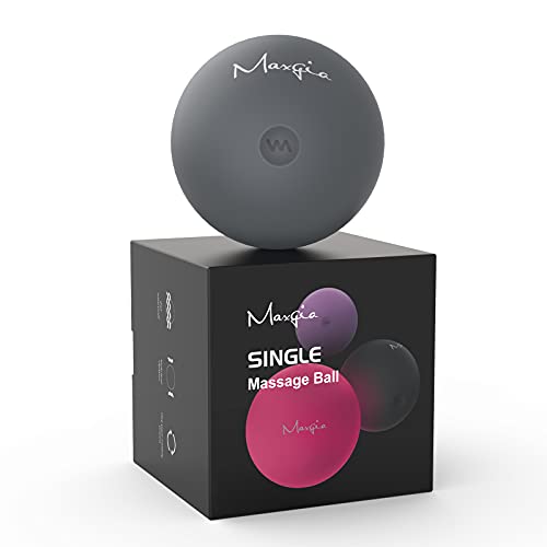 3" Single Massage Ball, 5 Speeds Vibrating Massage Ball Roller for Trigger Point Therapy, Deep Tissue Massager for Back, Neck, Foot, Myofascial Release, Pain Relief, Muscle Recovery (Gray) - color: Gray