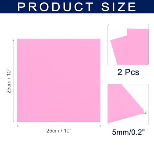 MECCANIXITY Foam Sheets Crafts 10x10 Inch 5mm EVA Craft Foam Paper Foam Sheets for Crafts Projects DIY Cosplay Modeling, Rose Red, 2 Sheets - color: Rose Red, size: 5mm