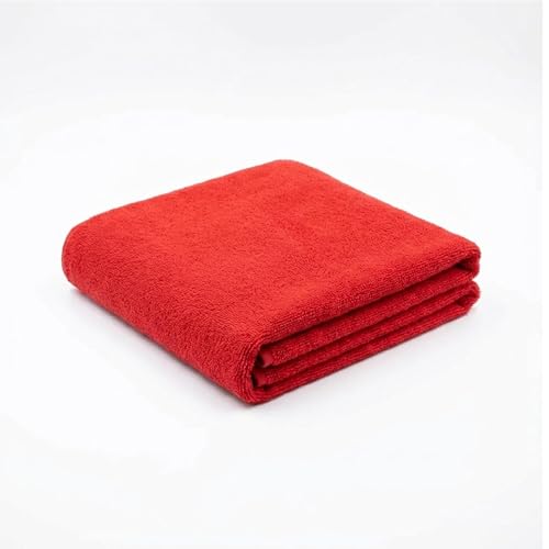 Dalisa Bench Hood Gym Towel, 100% Turkish Cotton, Non-Slip, Red - color: Red