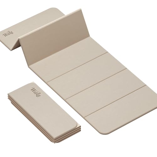 WEILA 1/2 Inch 70"x24" Foldable TPE Yoga Mat, Thick Non Slip Pilates Mat - color: Cinnamon