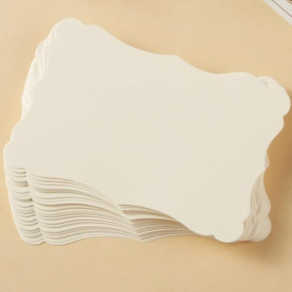 50 Pack Blank Kraft Greeting Cards, Cream, 4x6IN | Thick Cardstock Paper, For DIY Gift Cards, Menus, Baby Shower Invitations, Wedding Invitations - color: Cream, size: 4x6IN