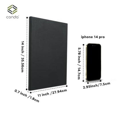 CONDA Black Stretched Canvas 11x14 inch 8 Pack Canvases for Painting, 100% Cotton, 8 oz Gesso-Primed, 5/8 Inch Profile Artist Canvas Value Bulk Pack for Acrylics, Oils Painting - size: 11"x14" 8 Pack