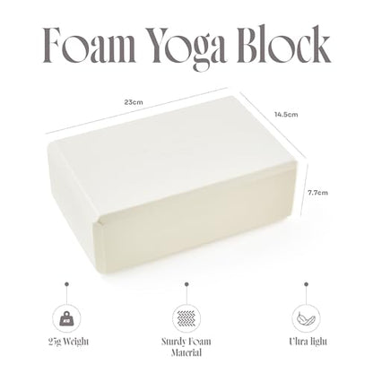 MYGA Yoga Block,Lightweight EVA Foam Yoga Brick,High Density Non-Slip Block for Yoga Poses, Pilates, Balance and Flexibility - color: Cream, size: One Size