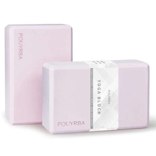 2-Pack Yoga Blocks, High-Density 9"x6"x3" Yoga Brick Foam Blocks, Non-Slip Exercise Blocks for Yoga, Pilates, Stretching and Meditation – Lightweight Yoga Props for Home Gym & Studio - color: Taro Purple