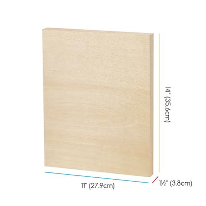 MEEDEN Unfinished Wood Canvas Board:11x14 Canvas Panel Pack of 2 | 1-1/2" Deep Wooden Panel Board, Blank Cradled Wood Art Board for Painting - Rectangle - size: 11x14/2 Pcs