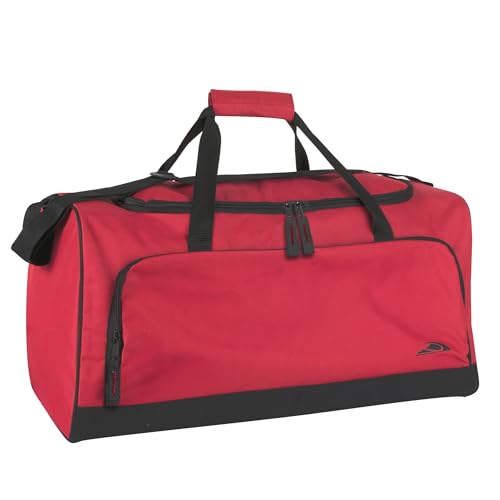 Lightweight Canvas Duffle Bags for Men & Women For Traveling, the Gym, and as Sports Equipment Bag/Organizer - color: Red 1
