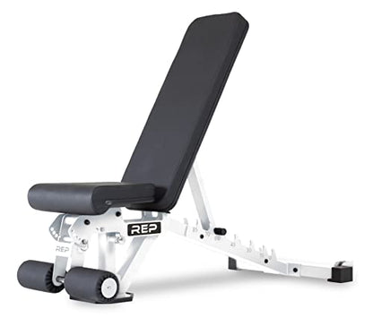 Rep Fitness 조절 가능한 벤치 – AB-3000 FID – 플랫/인클라인/디클라인 - color: 화이트.