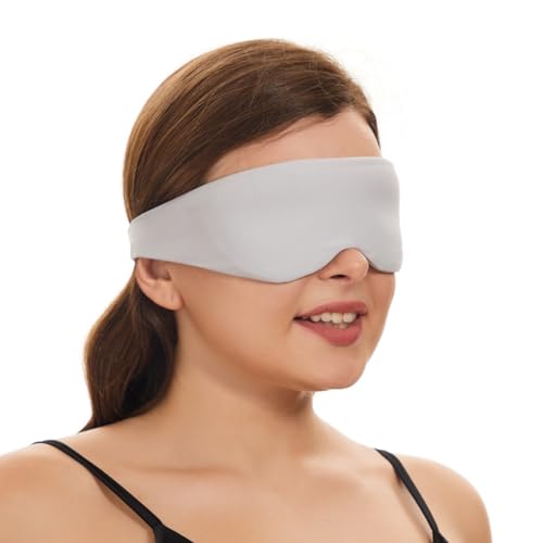 ALASKA BEAR Side Sleeper Sleep Mask, Patented, 100% Blackout, Pale Grey - color: A2 Pale Gray