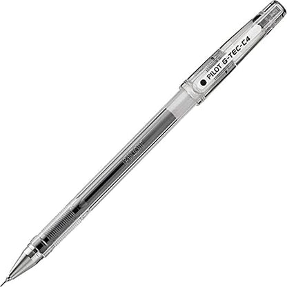 PILOT G-Tec-C Gel Ink Pens, Ultra Fine Point (0.4mm), Black Ink, 12-Pack - color: Black Ink, size: 1 Count (Pack of 1), style: Ultra Fine Point