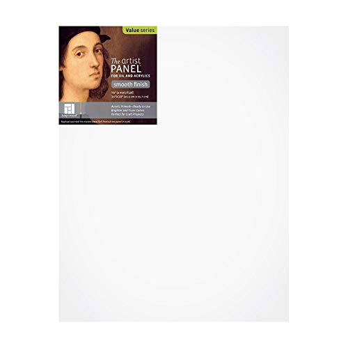 Ampersand Primed Smooth | 14x18 | 1/8" Cradled | Smooth Gesso Panel - color: 1/8" Cradled Profile, size: 14" x 18"