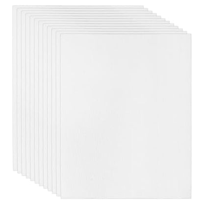 PATIKIL 6x8 Canvas Boards for Painting, 12 Pack 100% Cotton Square Triple Primed Stretched Blank Art Canvas Panel Bulk Thin for Acrylic, Oil, Tempera Paints, White - size: 6x8inch