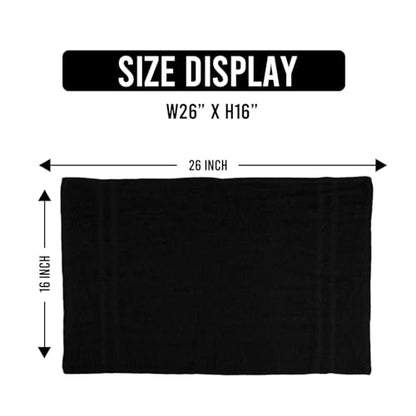 24 Pack Black Hand Towels 100% Cotton Spa Towels 16x27 inches Highly Absorbable Facial, Gym, Hair and Face Towels in Bulk - color: Black, size: HAND TOWEL PACK OF 24 16X27