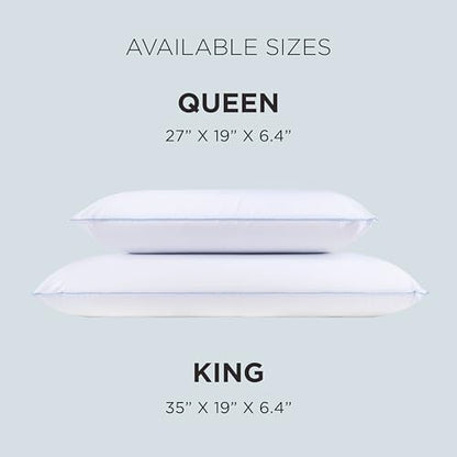 TEMPUR-Pedic TEMPUR-Cloud Dual Cooling Pillow, Queen-2-Pack, Queen, White 2 Count - color: Queen, size: 2