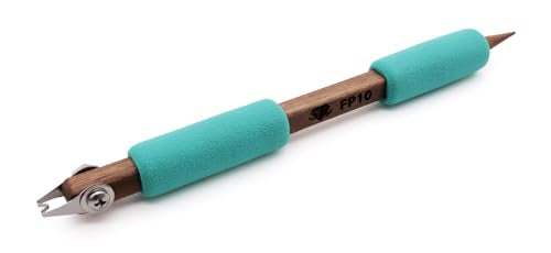 The Original DiamondCore Tools FP10 Fine Point Double Line Carving Tool for Pottery, Clay Carving, Sgraffito and Ceramic Surface Design - color: FP10