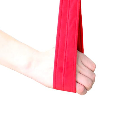 Aerial Straps Aerial Hoop Hand Lyra Hoop Hand Loop for Aerial Cube Pole Circus Acrobatics Dance Strength Training - color: Red