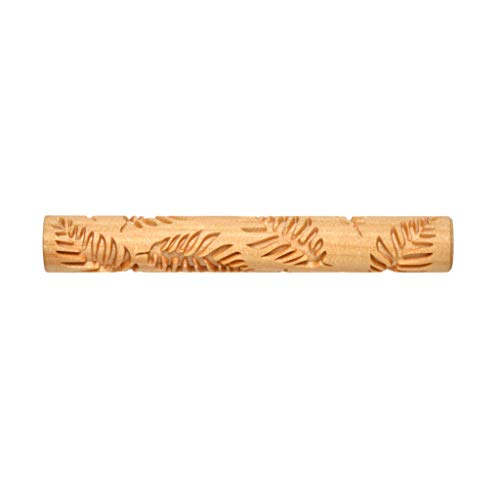 MKM Pottery Tools Wood Twig Rollers for Clay (TW-13 Fern Leaves 2) - color: TW-13 Fern Leaves 2