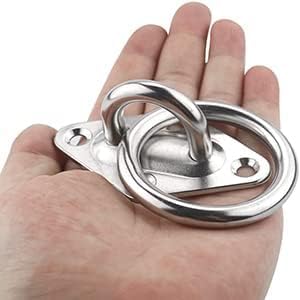 TooTaci 2Pcs Hammock Hook Snap Hooks and O Ring Heavy Duty - size: M8 + O Ring & Screws