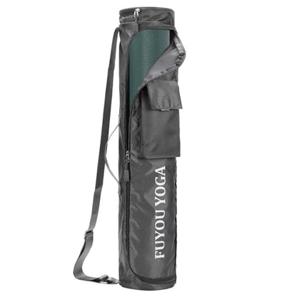 Yoga Mat Bag Compatible with Manduka, Full Zip Carrier with Pocket Strap