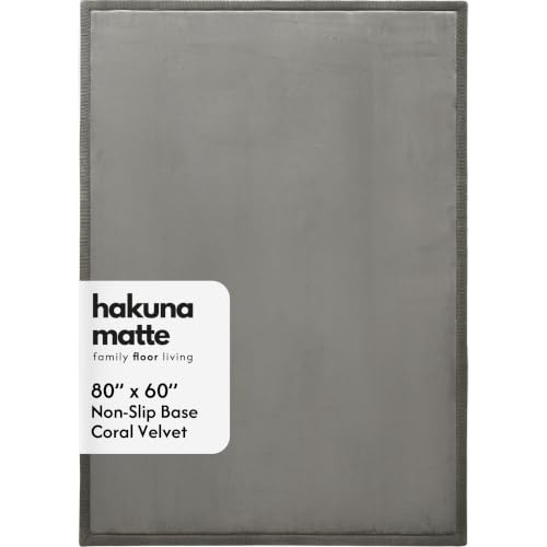 Hakuna Matte CloudSoft Baby Play Mat 60"x80" - Non-Slip Foam Rug, Dark Gray - color: Dark Gray, size: 60" x 80"