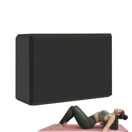 Yoga Block - Supportive Latex-Free Eva Foam - Soft Non-Slip Surface with Beveled Edges for Yoga, Pilates, Meditation - Yoga Accessories for Stability, Balance, Deepen Stretches - color: black