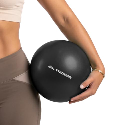 Trideer 9-Inch Pilates Ball, Small Exercise Ball Pilates Equipments for Yoga, Physical Therapy, Pregnancy, Postpartum, Core Training, Balance, Stability and Stretching - color: Black