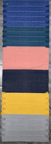 Indian Handmade100 % Organic Anti Skid Multi Colour Cotton Yoga Mat - Eco-Friendly Hand-Woven Rug - Non-Slip & Thick (24”x72”x5mm) for Hot yoga & Everyday Fitness at Home - Comfortable & Foldable Extra-Long Mat - color: Multi 6
